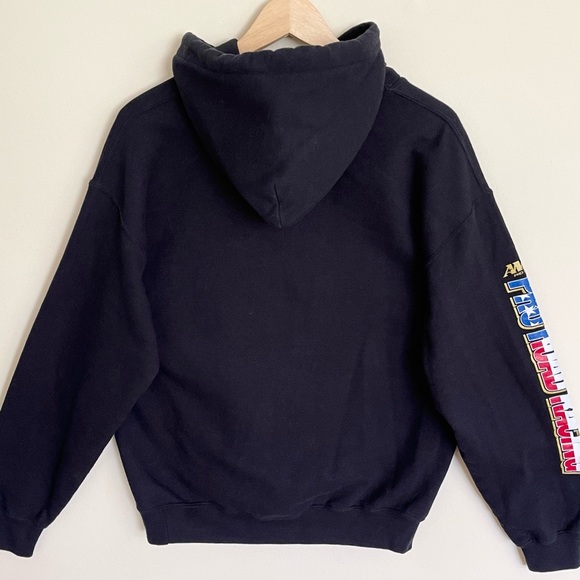 Vintage Y2K AMA Pro Road Racing Motorcycle Heavyweight Black Hoodie Adult Medium - Picture 9 of 10